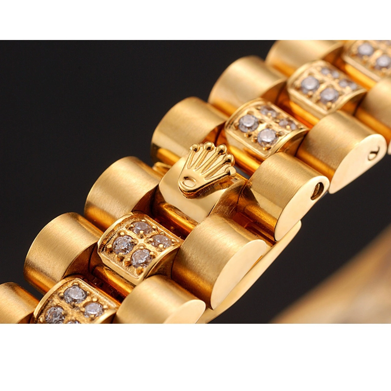Aaa replica watch Diamond Swiss 1453957 Pave White Dial Bracelet DayJust Rolex Diamond Gold 0625